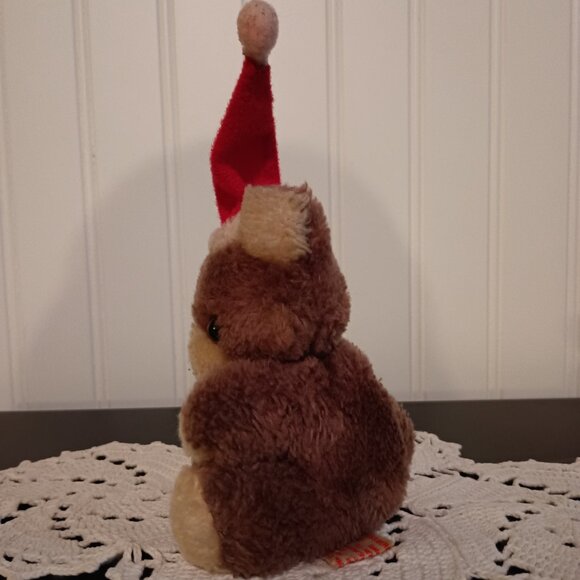 Russ Bear with Santa Hat 4" Vintage - Picture 9 of 10